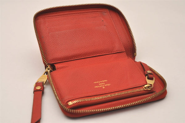 Louis Vuitton Monogram Empreinte Portefeuille Secret Compact Wallet Red 7791J
