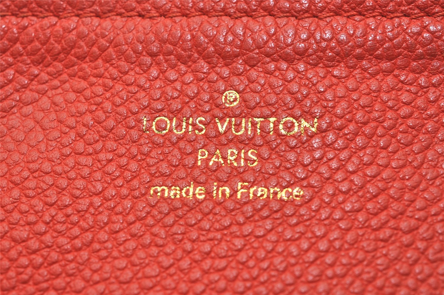 Louis Vuitton Monogram Empreinte Portefeuille Secret Compact Wallet Red 7791J