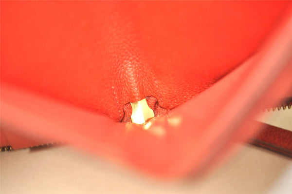 Louis Vuitton Monogram Empreinte Portefeuille Secret Compact Wallet Red 7791J