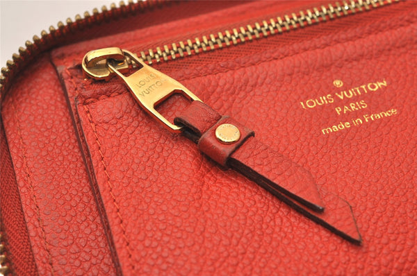 Louis Vuitton Monogram Empreinte Portefeuille Secret Compact Wallet Red 7791J