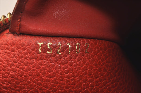 Louis Vuitton Monogram Empreinte Portefeuille Secret Compact Wallet Red 7791J
