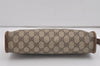 Authentic GUCCI Vintage Clutch Hand Bag Purse GG PVC Leather Brown 7792I