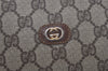 Authentic GUCCI Vintage Clutch Hand Bag Purse GG PVC Leather Brown 7792I