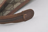 Authentic GUCCI Vintage Clutch Hand Bag Purse GG PVC Leather Brown 7792I