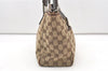 Authentic GUCCI Web Sherry Line Tote Bag GG Canvas Leather 145810 Brown 7792J