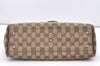 Authentic GUCCI Web Sherry Line Tote Bag GG Canvas Leather 145810 Brown 7792J