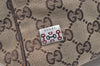 Authentic GUCCI Web Sherry Line Tote Bag GG Canvas Leather 145810 Brown 7792J