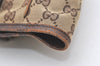 Authentic GUCCI Web Sherry Line Tote Bag GG Canvas Leather 145810 Brown 7792J