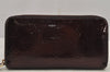 Authentic Louis Vuitton Vernis Zippy Wallet Long Purse Wine Red M93522 LV 7795J