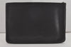 Authentic GUCCI Vintage Clutch Hand Bag Purse Leather Black 7797I