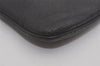 Authentic GUCCI Vintage Clutch Hand Bag Purse Leather Black 7797I
