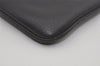 Authentic GUCCI Vintage Clutch Hand Bag Purse Leather Black 7797I