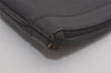 Authentic GUCCI Vintage Clutch Hand Bag Purse Leather Black 7797I