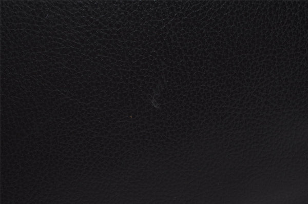 Authentic GUCCI Vintage Clutch Hand Bag Purse Leather Black 7797I