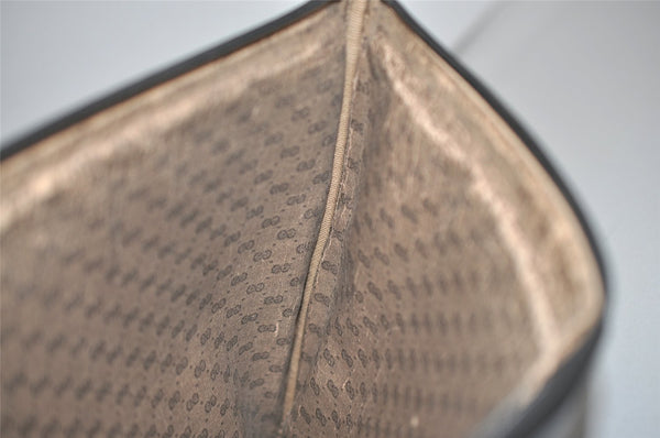 Authentic GUCCI Vintage Clutch Hand Bag Purse Leather Black 7797I