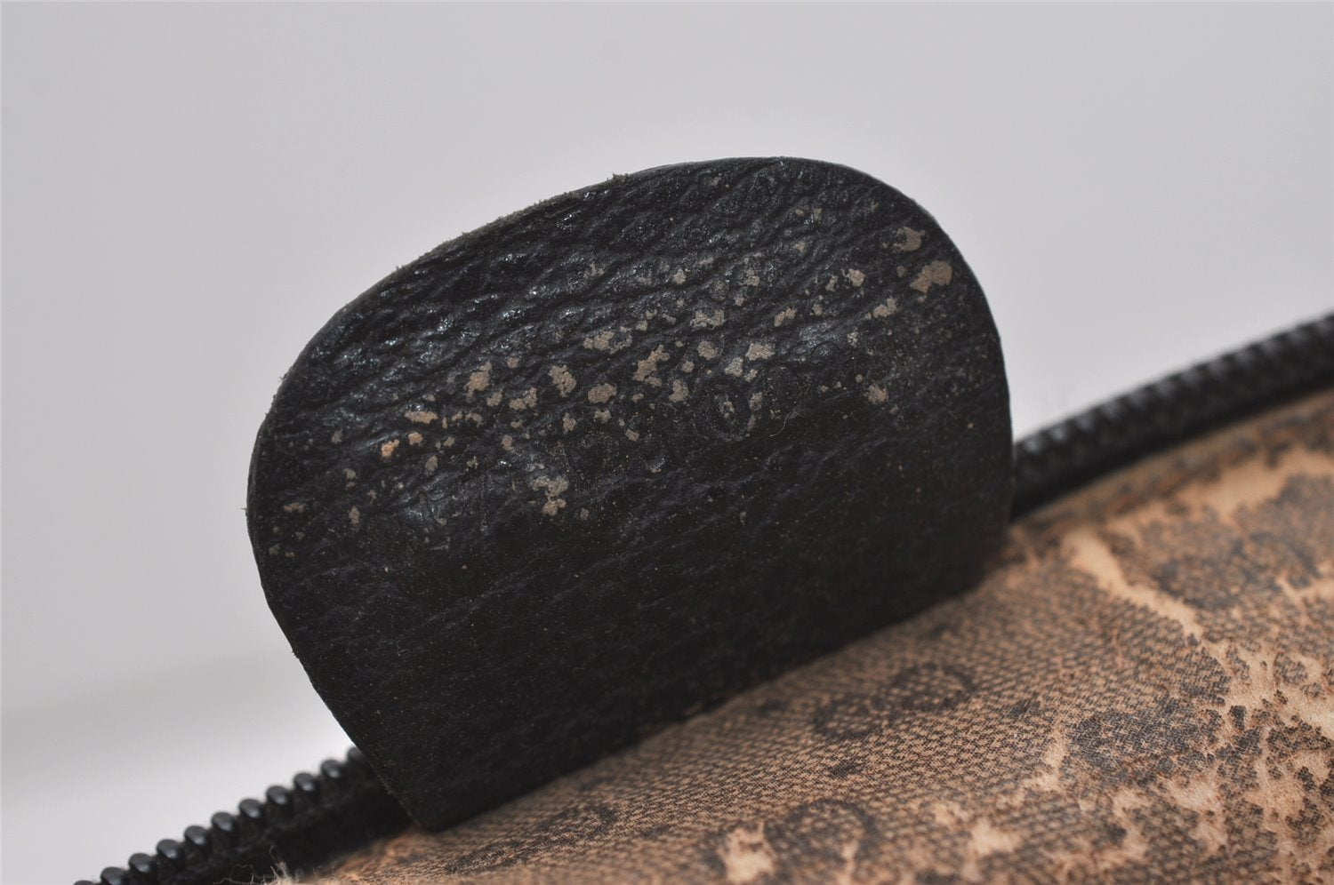 Authentic GUCCI Vintage Clutch Hand Bag Purse Leather Black 7797I