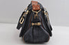 Authentic Chloe Vintage Paraty 2Way Shoulder Hand Bag Leather Navy Blue 7798I