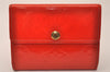 Authentic Louis Vuitton Vernis Ludlow Coin Purse Card Case Red M91090 LV 7798J