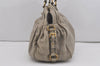 Authentic MIU MIU Vintage Leather 2Way Shoulder Hand Bag Gray 7799I