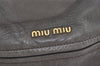 Authentic MIU MIU Vintage Leather 2Way Shoulder Hand Bag Gray 7799I