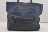 Authentic MIU MIU VITELLO SOFT Leather Shoulder Tote Bag RR1934 Blue Black 7800I