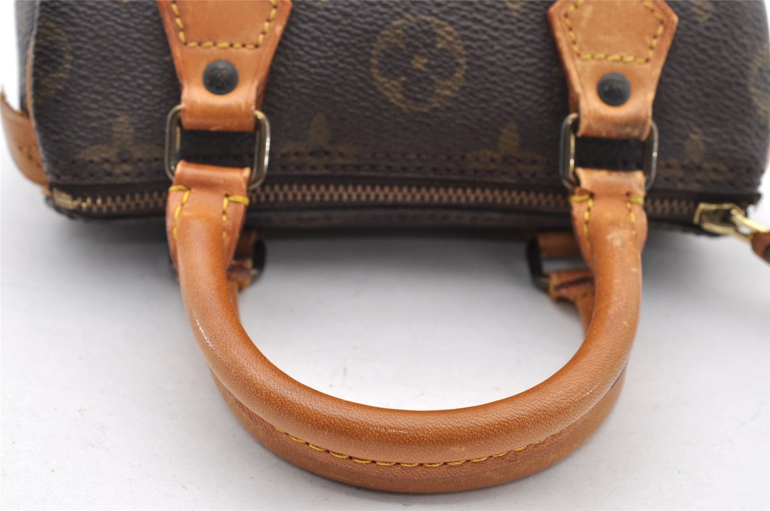 Authentic Louis Vuitton Monogram Mini Speedy Hand Bag Purse M41534 LV 7802I