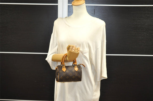 Authentic Louis Vuitton Monogram Mini Speedy Hand Bag Purse M41534 LV 7802I