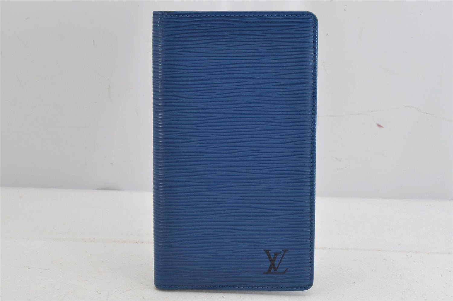 Authentic Louis Vuitton Epi Agenda Posh Notebook Cover Blue R20525 LV 7802J