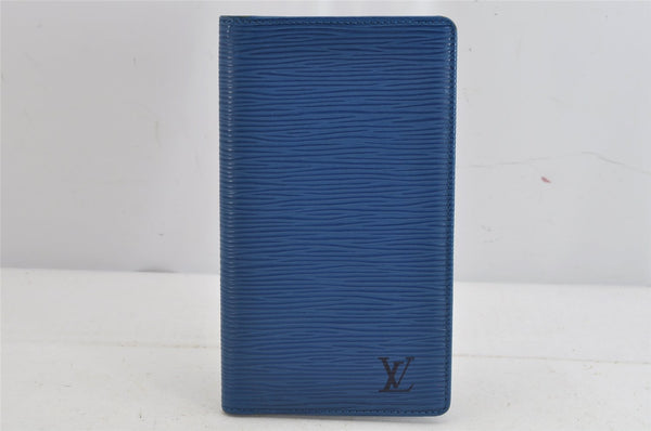 Authentic Louis Vuitton Epi Agenda Posh Notebook Cover Blue R20525 LV 7802J