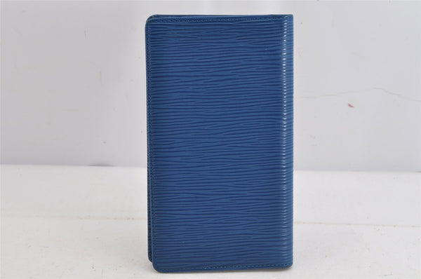 Authentic Louis Vuitton Epi Agenda Posh Notebook Cover Blue R20525 LV 7802J