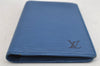 Authentic Louis Vuitton Epi Agenda Posh Notebook Cover Blue R20525 LV 7802J