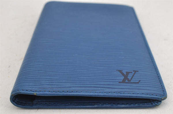 Authentic Louis Vuitton Epi Agenda Posh Notebook Cover Blue R20525 LV 7802J