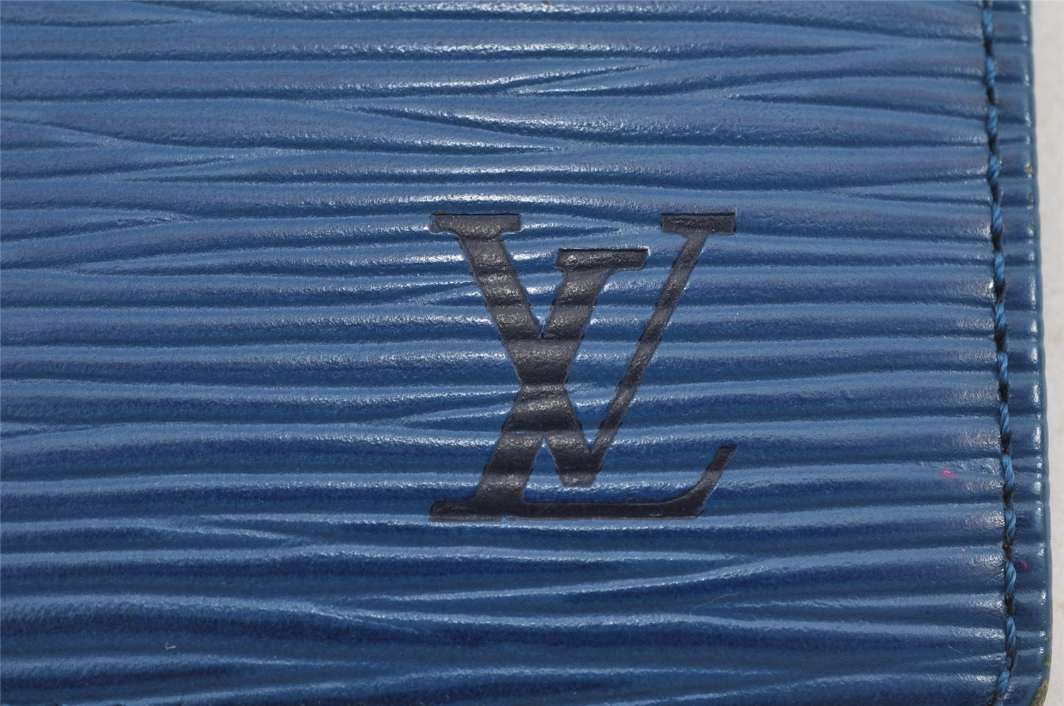 Authentic Louis Vuitton Epi Agenda Posh Notebook Cover Blue R20525 LV 7802J