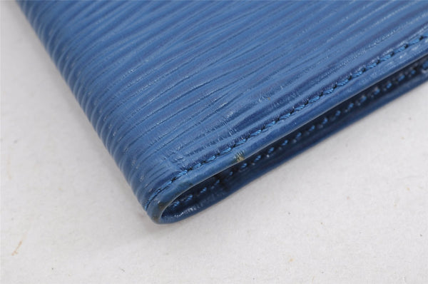 Authentic Louis Vuitton Epi Agenda Posh Notebook Cover Blue R20525 LV 7802J