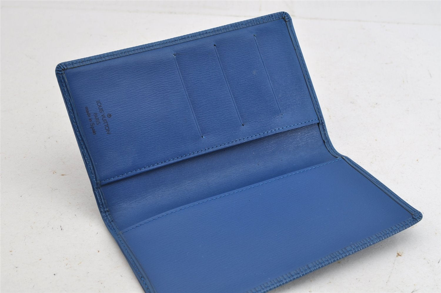 Authentic Louis Vuitton Epi Agenda Posh Notebook Cover Blue R20525 LV 7802J