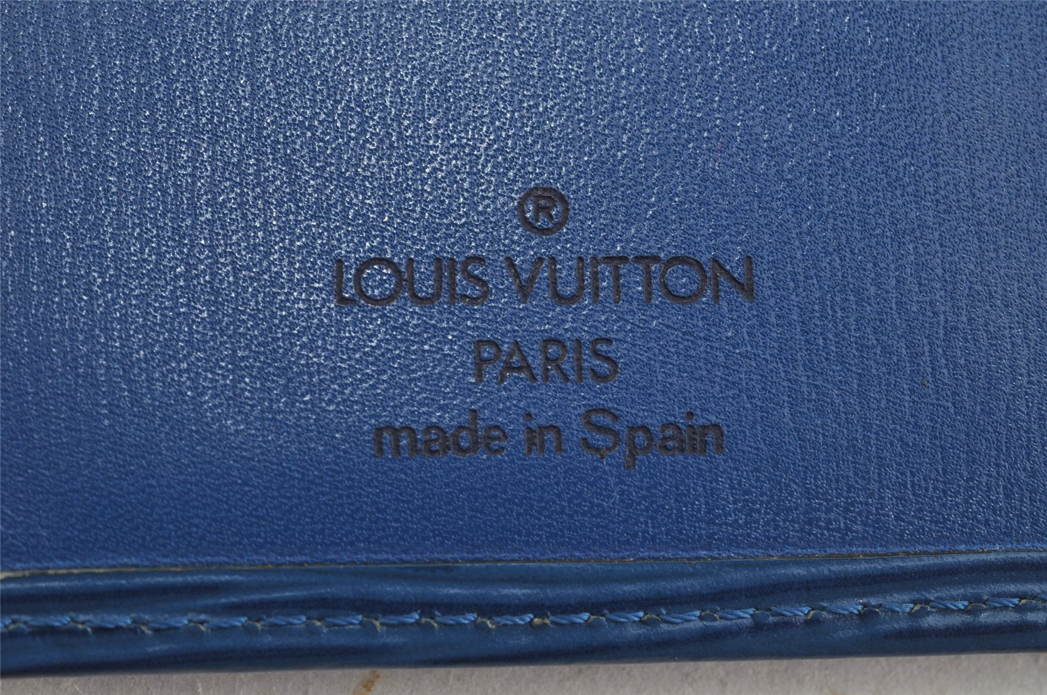 Authentic Louis Vuitton Epi Agenda Posh Notebook Cover Blue R20525 LV 7802J