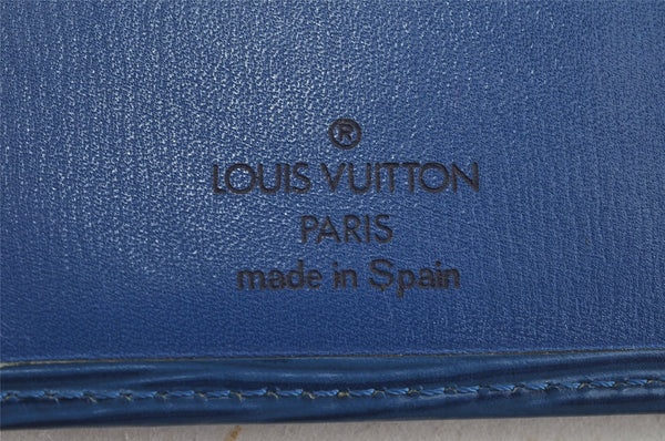 Authentic Louis Vuitton Epi Agenda Posh Notebook Cover Blue R20525 LV 7802J