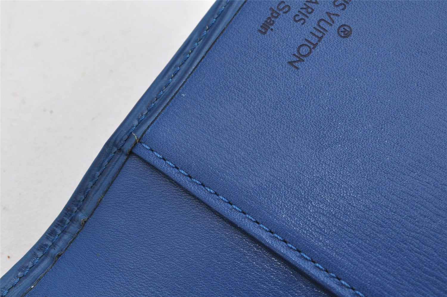 Authentic Louis Vuitton Epi Agenda Posh Notebook Cover Blue R20525 LV 7802J