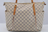 Authentic Louis Vuitton Damier Azur Totally MM Tote Bag N51262 LV Junk 7803I
