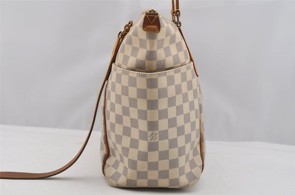 Authentic Louis Vuitton Damier Azur Totally MM Tote Bag N51262 LV Junk 7803I