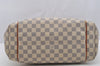 Authentic Louis Vuitton Damier Azur Totally MM Tote Bag N51262 LV Junk 7803I