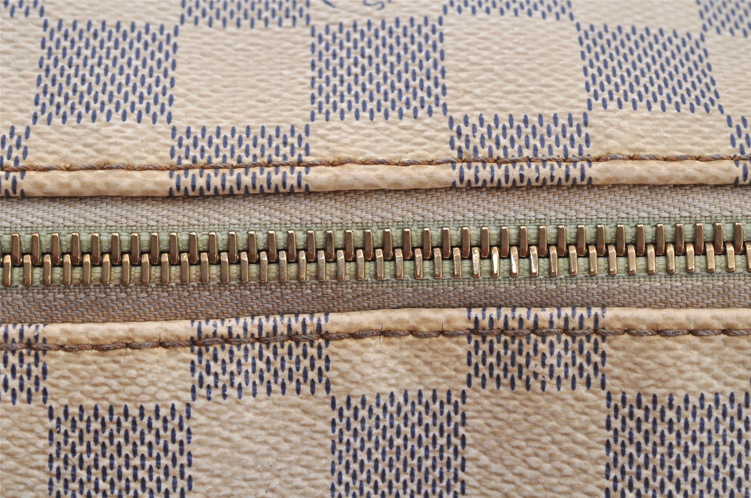 Authentic Louis Vuitton Damier Azur Totally MM Tote Bag N51262 LV Junk 7803I