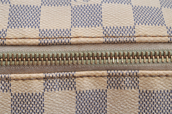 Authentic Louis Vuitton Damier Azur Totally MM Tote Bag N51262 LV Junk 7803I