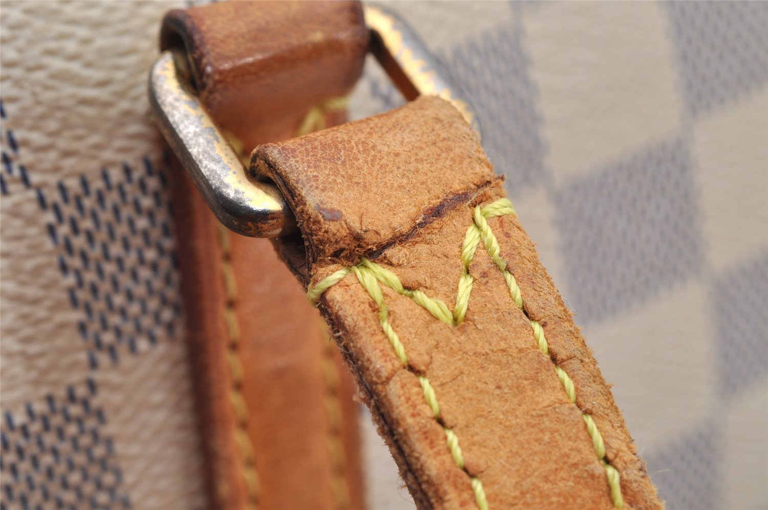 Authentic Louis Vuitton Damier Azur Totally MM Tote Bag N51262 LV Junk 7803I