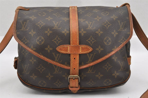 Authentic Louis Vuitton Monogram Saumur 30 Shoulder Cross Bag M42256 LV 7804I