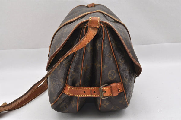 Authentic Louis Vuitton Monogram Saumur 30 Shoulder Cross Bag M42256 LV 7804I