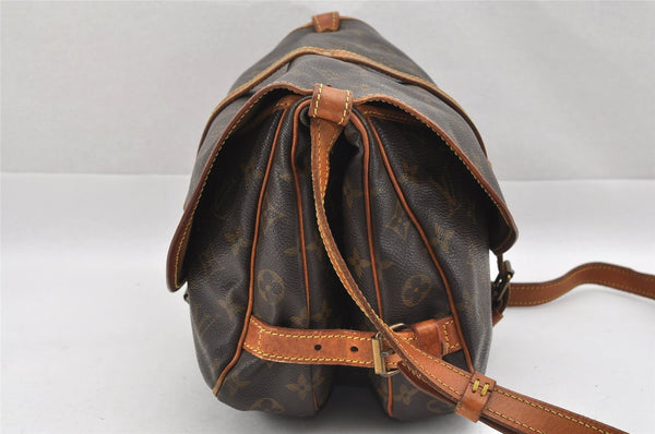 Authentic Louis Vuitton Monogram Saumur 30 Shoulder Cross Bag M42256 LV 7804I