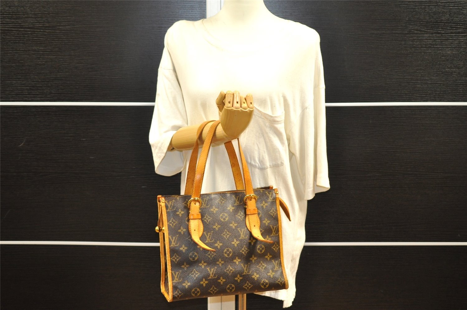 Authentic Louis Vuitton Monogram Popincourt Haut Shoulder Bag M40007 LV 7805I