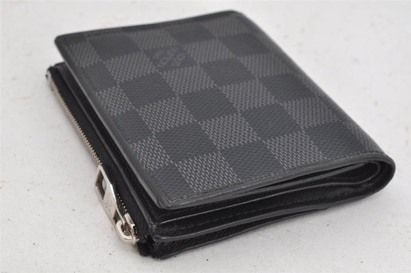 Authentic Louis Vuitton Damier Graphite Portefeuille Smart N64021 Wallet 7806J