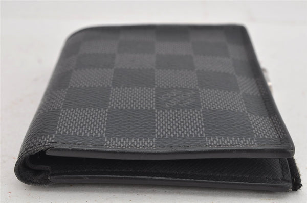 Authentic Louis Vuitton Damier Graphite Portefeuille Smart N64021 Wallet 7806J